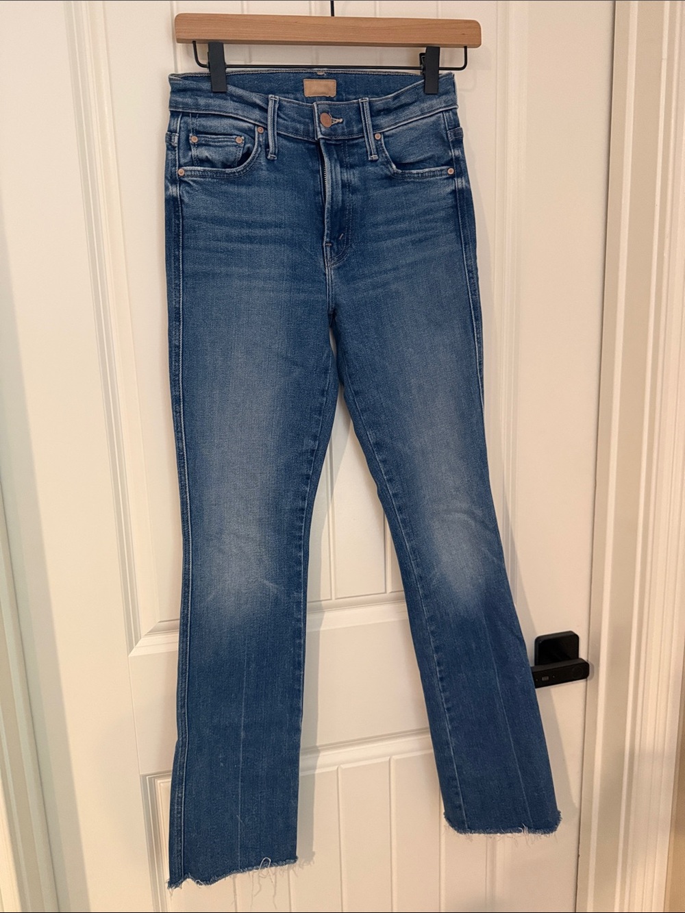 MOTHER Blue High-Rise Flare Jeans